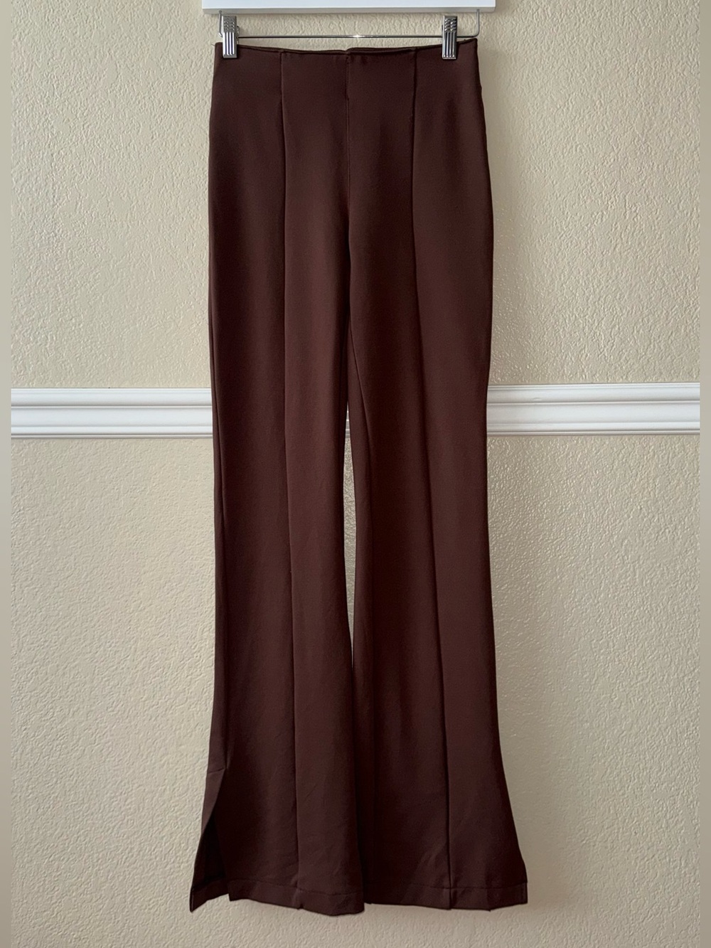 Abercrombie & Fitch Chocolate Brown Boot Cut Flare Pants Elastic Waist XS